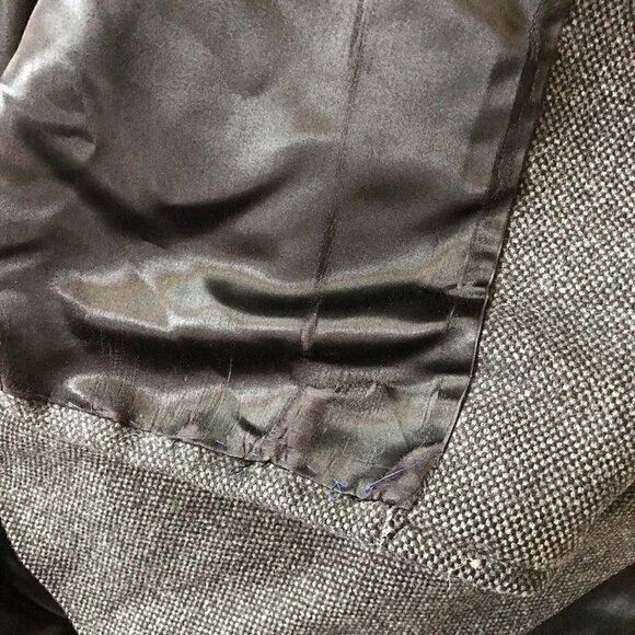 Saks Fifth Avenue Gray Wool Long Dress Coat 41 - Picture 7 of 8